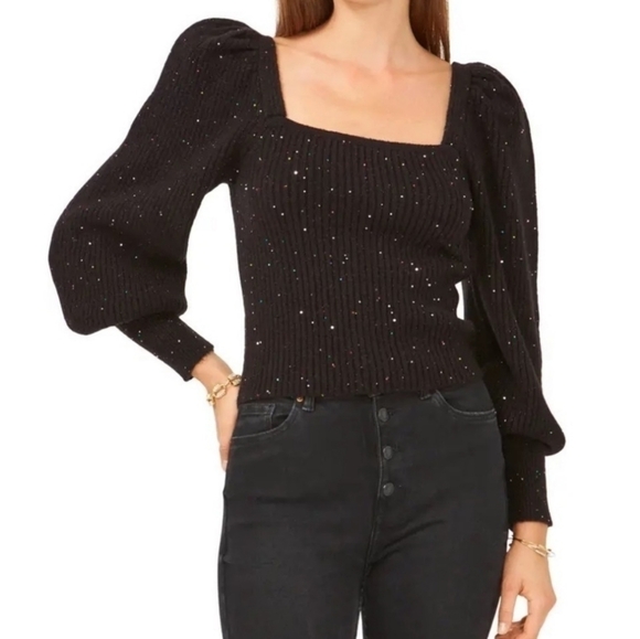 1. State Sweaters - 1 state shimmer sweater with the ruffle sleeves
